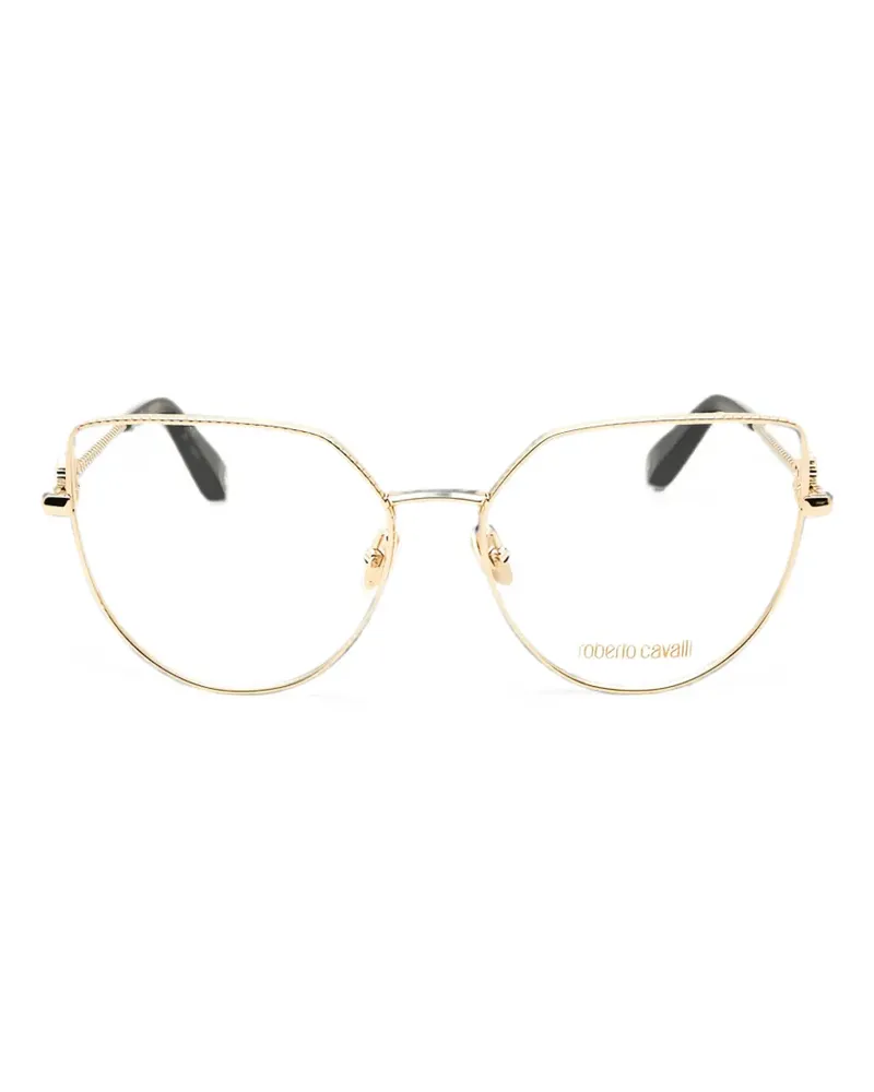 Roberto Cavalli logo-detail glasses - Gold Gold