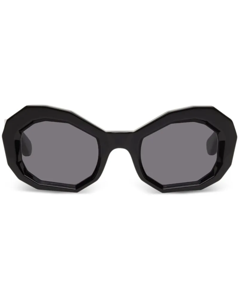 Amiri Honeycomb Sonnenbrille mit geometrischem Gestell - Schwarz Schwarz