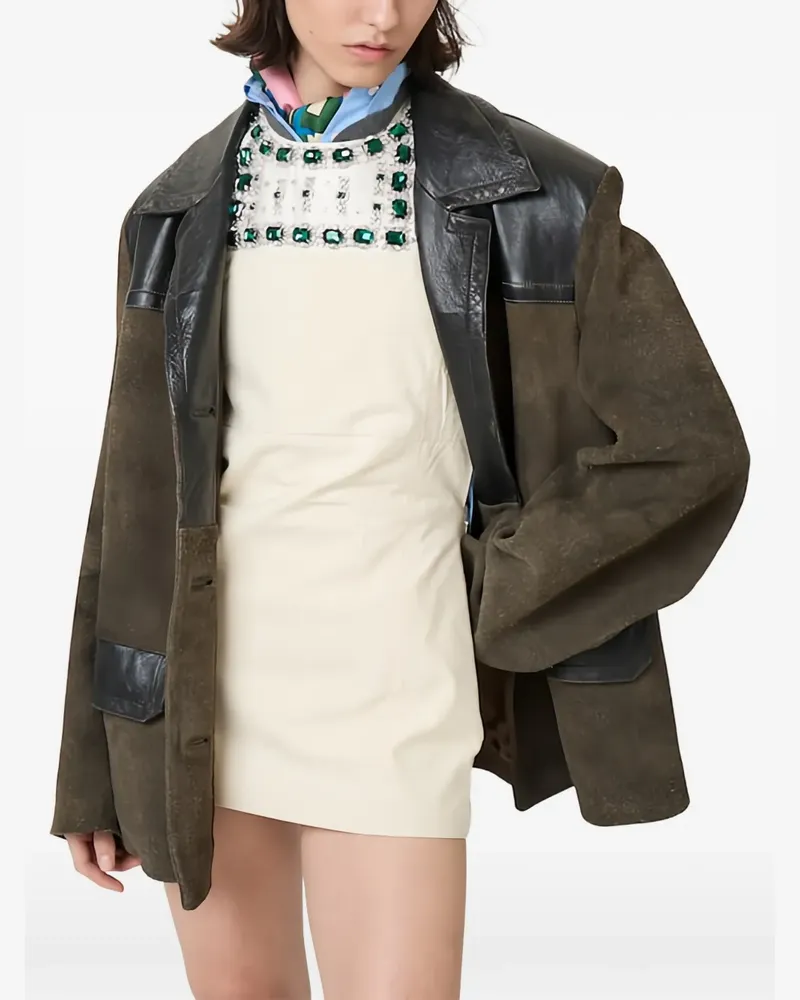 Miu Miu suede jacket - Grün Grün