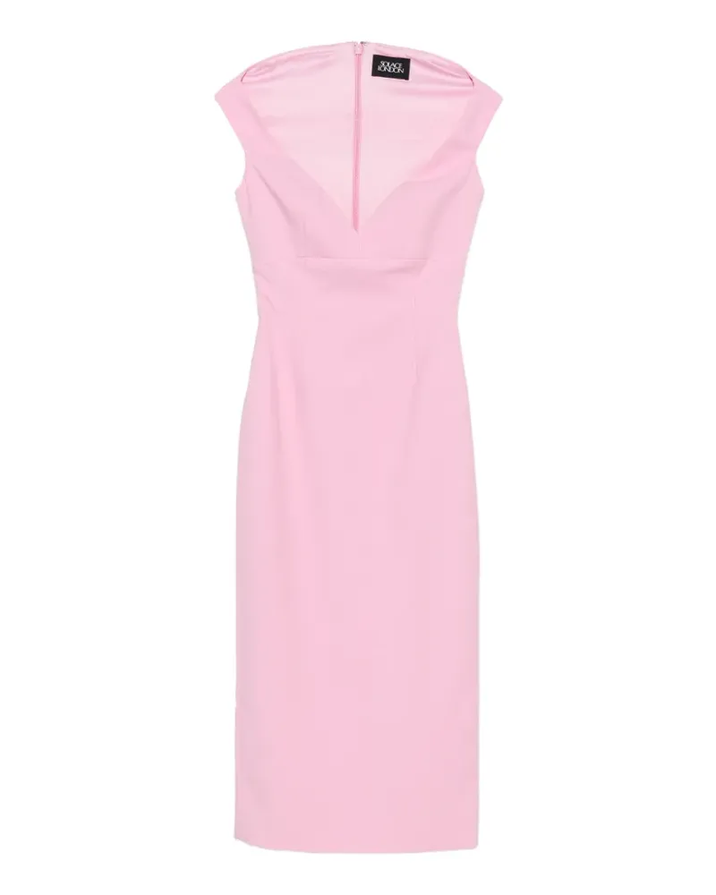 Solace London Monica V-neck sleeveless midi dress - Rosa Rosa