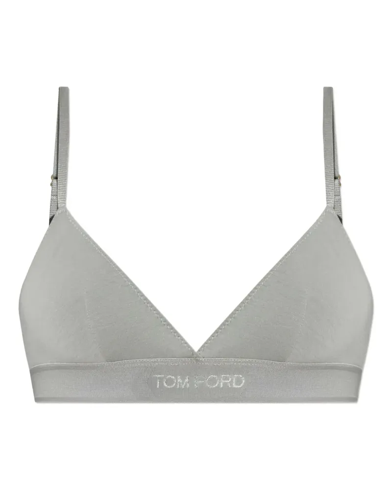 Tom Ford Triangel-BH mit Logo-Bund - Grau Grau