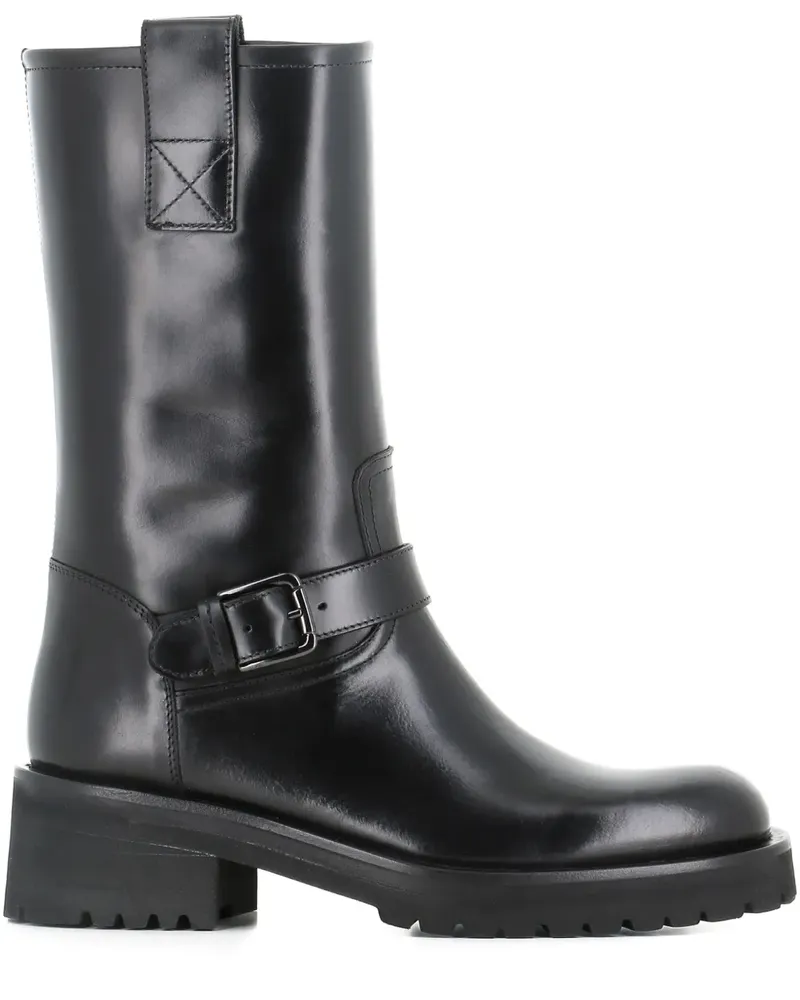 Alberto Fasciani Isabel 9003 Bikerstiefel mit Schnallenriemen - Schwarz Schwarz