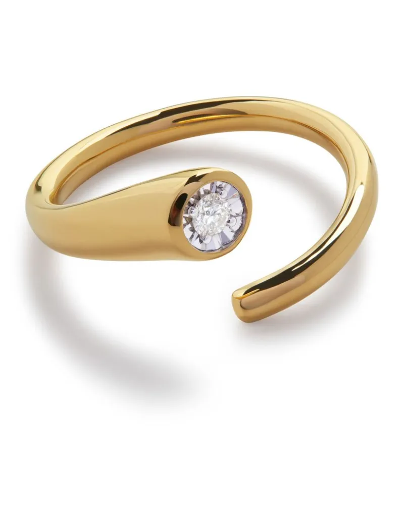 Monica Vinader Gewickelter Solitaire Ring - Gold Gold