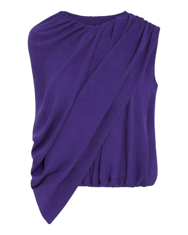Balenciaga asymmetric draped cape top - Violett Violett