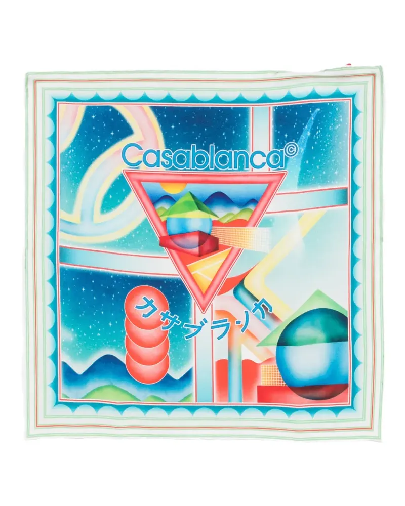 Casablanca Paris Schal mit Print - Blau Blau