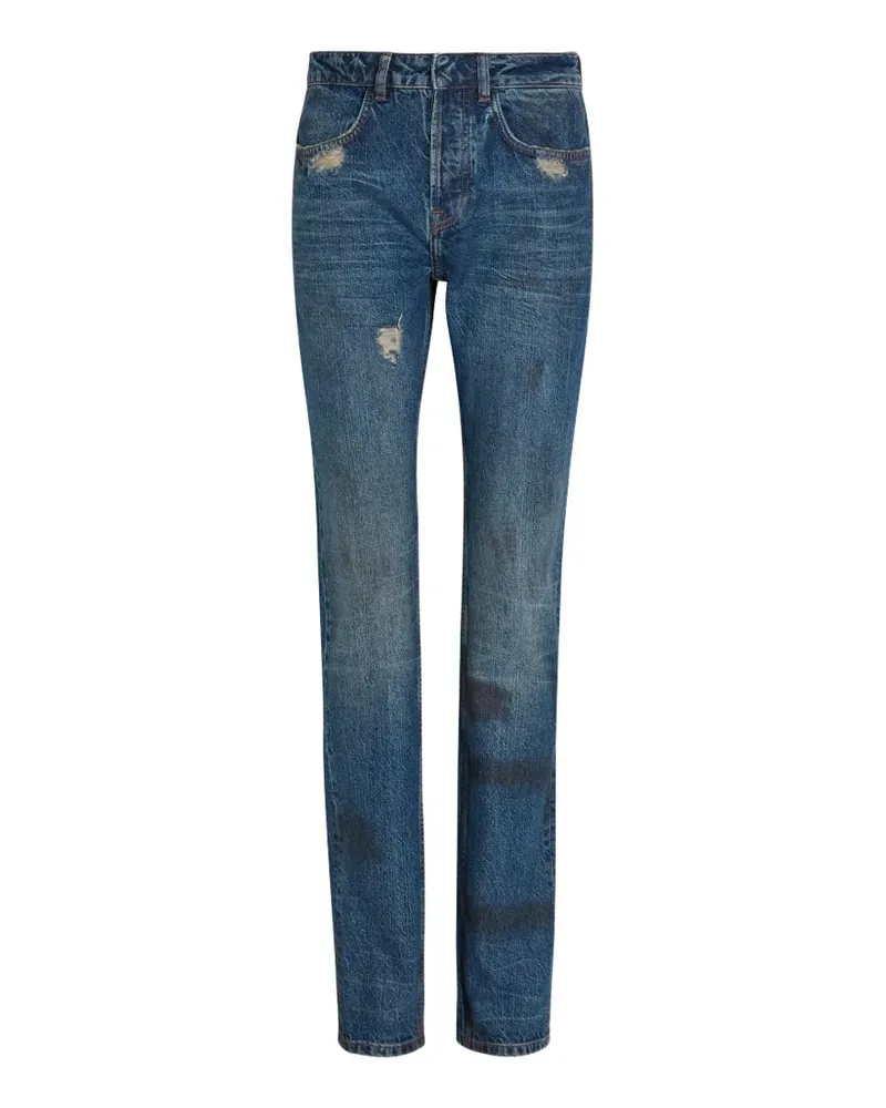 AARON ESH distressed-effect stained jeans - Blau Blau