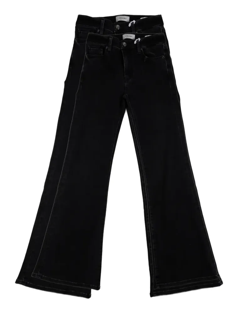 Frame Denim button-fastening flared jeans - Schwarz Schwarz