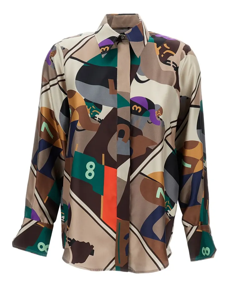 Alberto Biani printed shirt - Nude Nude