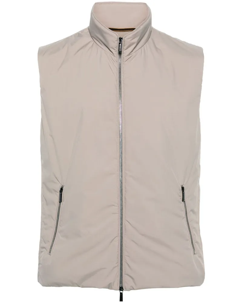 MOORER Gefütterte Weste mit Reißverschluss - Nude Nude