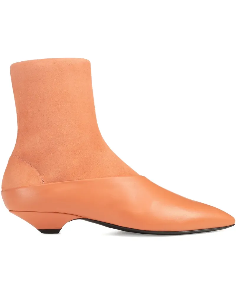 Sergio Rossi Beak pointed-toe boots - Orange Orange