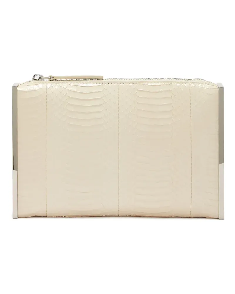 John Richmond Clutch mit Python-Effekt - Nude Nude