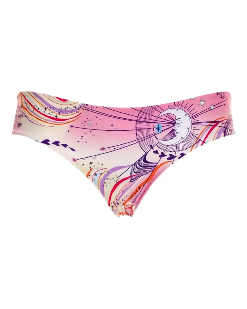 AGUA BENDITA Zoe Bikinihöschen mit Print - Rosa Rosa