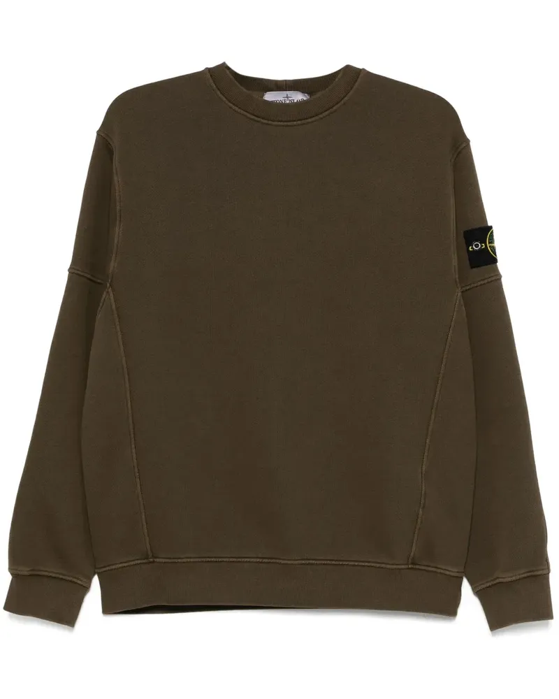 Stone Island Sweatshirt mit Kompass-Patch - Grün Grün