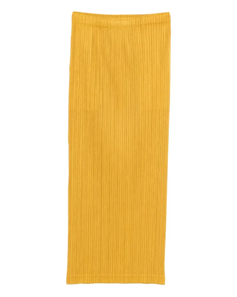 Issey Miyake pleated maxi skirt - Gelb Gelb