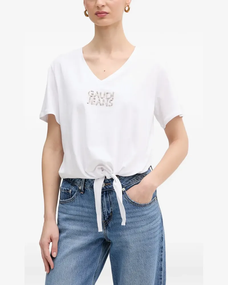 Gaudi logo-embellished knot-detail T-shirt - Weiß Weiß