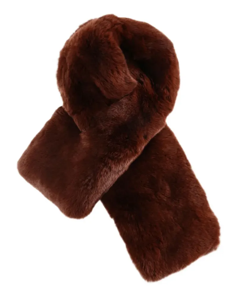 Yves Salomon shearling-effect scarf - Braun Braun
