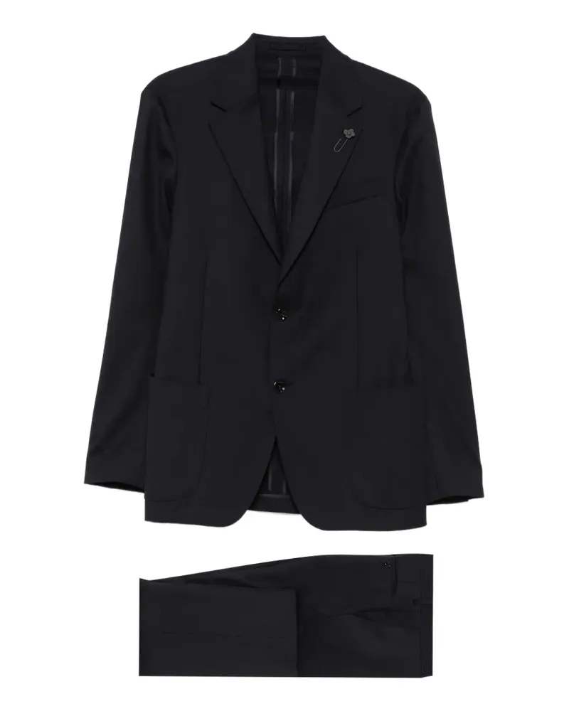 LARDINI Anzug mit fallendem Revers - Blau Blau