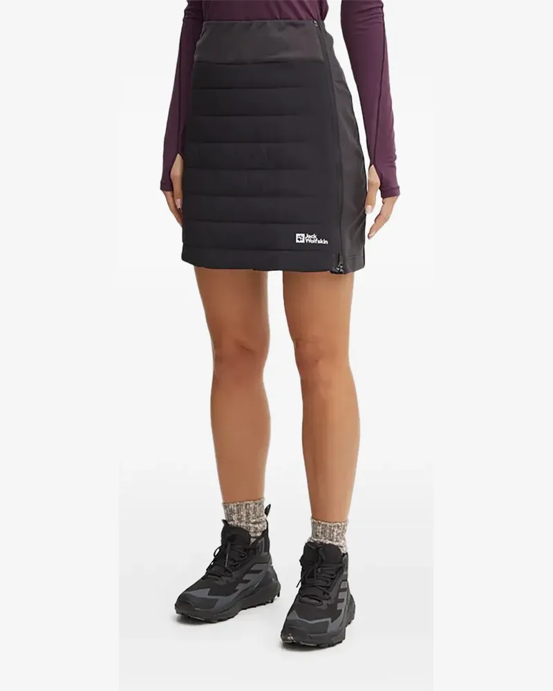 Jack Wolfskin Gesteppter Alpspitze Minirock - Schwarz Schwarz
