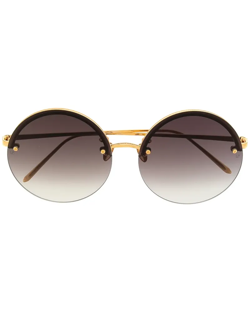 Linda Farrow Sonnenbrille mit rundem Gestell - Violett Violett