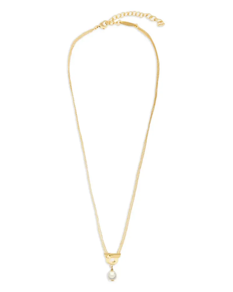 Ferragamo Perlenkette mit Gancini-Anhänger - Gold Gold