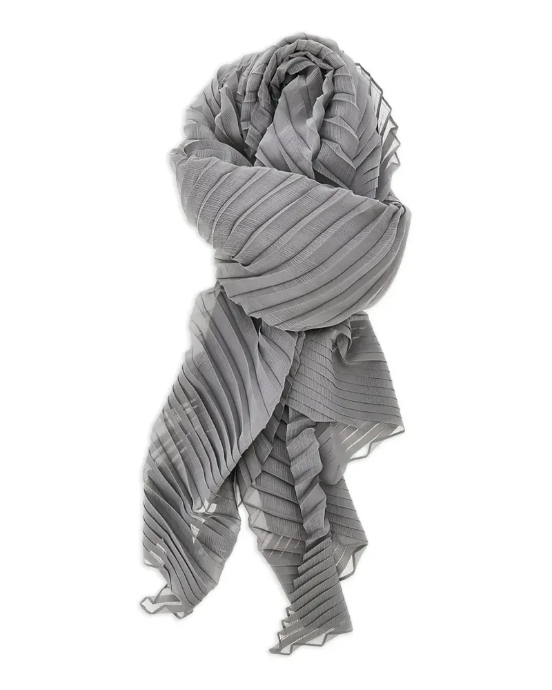Emporio Armani Plissierter Schal - Grau Grau