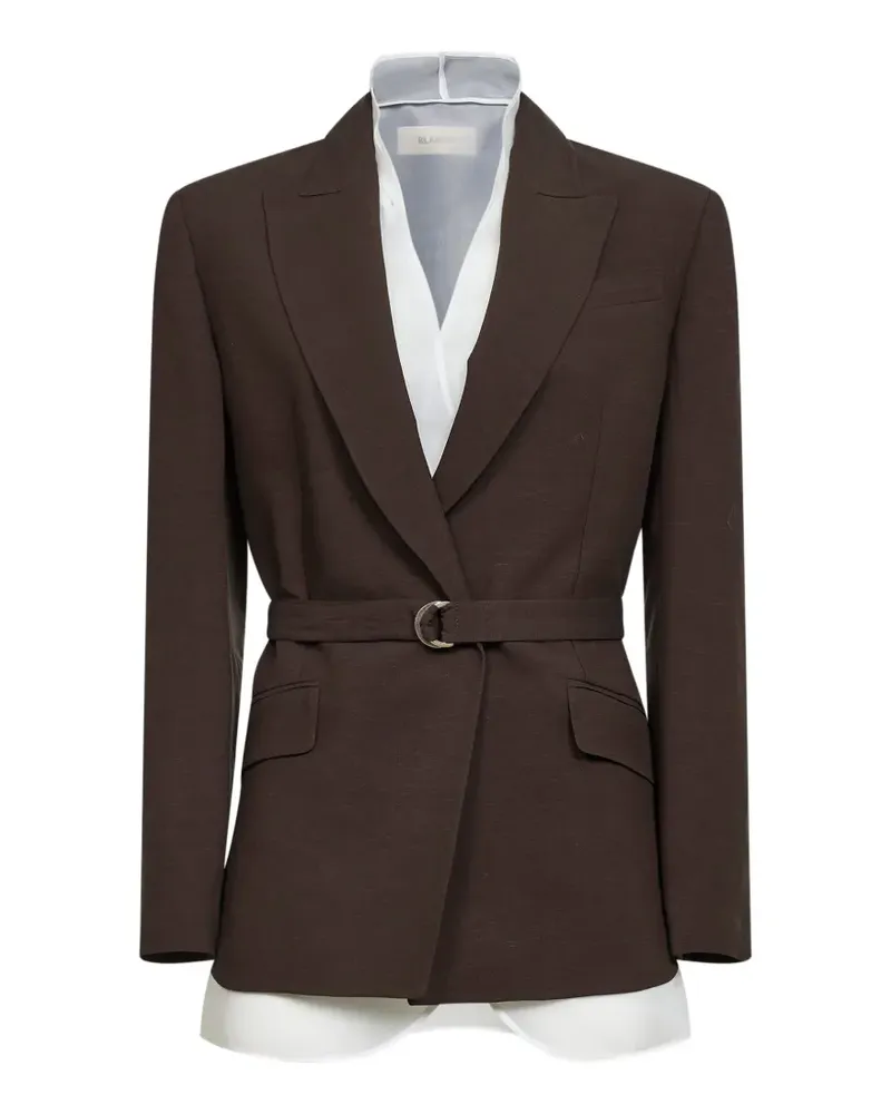 Blanca belted peak-lapel blazer - Braun Braun