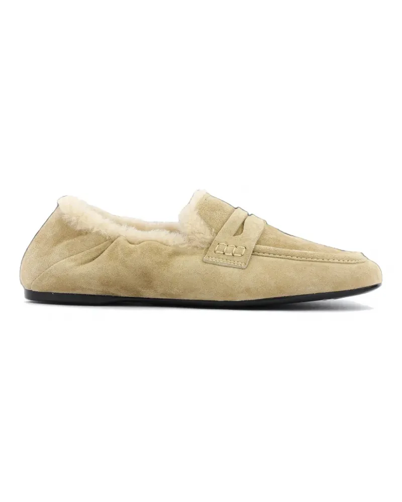 Guglielmo Rotta Loafer mit Shearling-Futter - Nude Nude