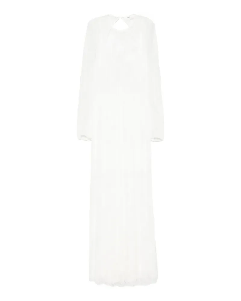 ba&sh Rückenfreies Maxikleid mit Spitzen-Overlay - Weiß Weiß
