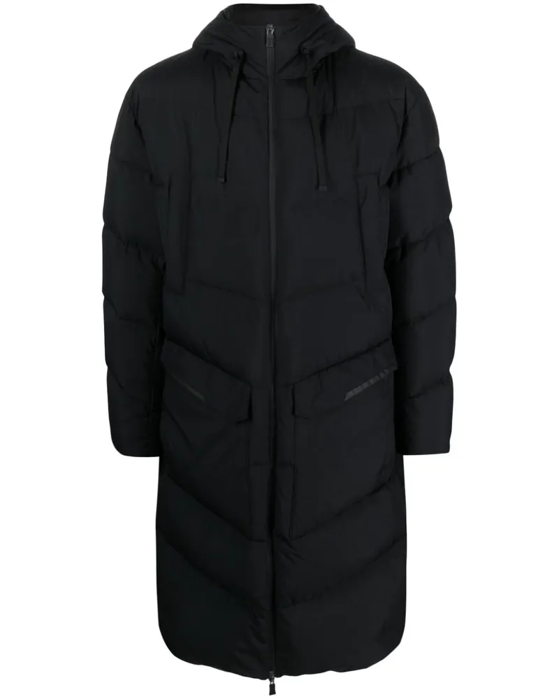 Herno Gefütterter Laminar Mantel - Schwarz Schwarz