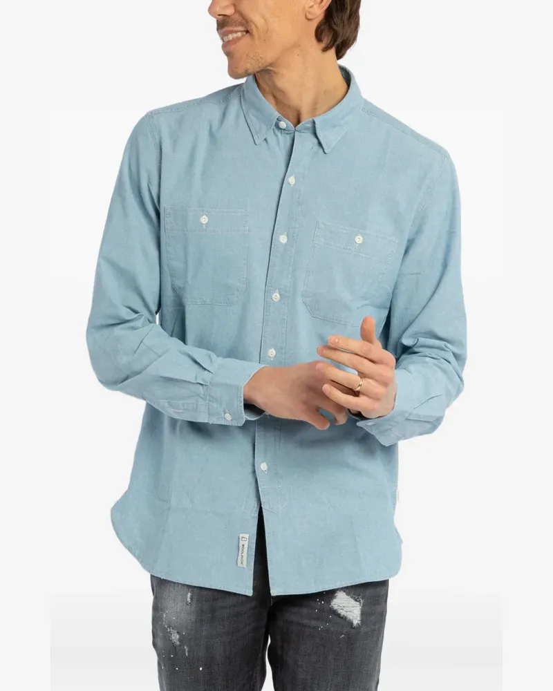 Woolrich Hemd mit geknöpfter Tasche - Blau Blau