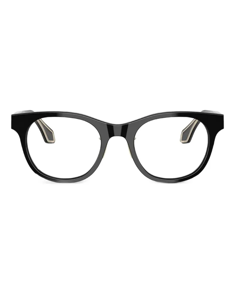 Giorgio Armani Brille mit eckigem Gestell - Schwarz Schwarz
