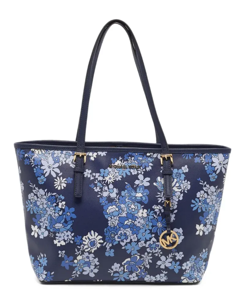 Michael Kors Jet Set floral-print shoulder bag - Blau Blau