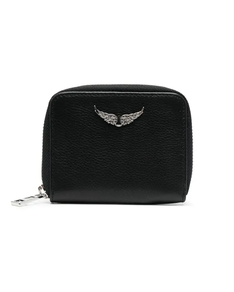 Zadig & Voltaire Portemonnaie mit Logo-Schild - Schwarz Schwarz