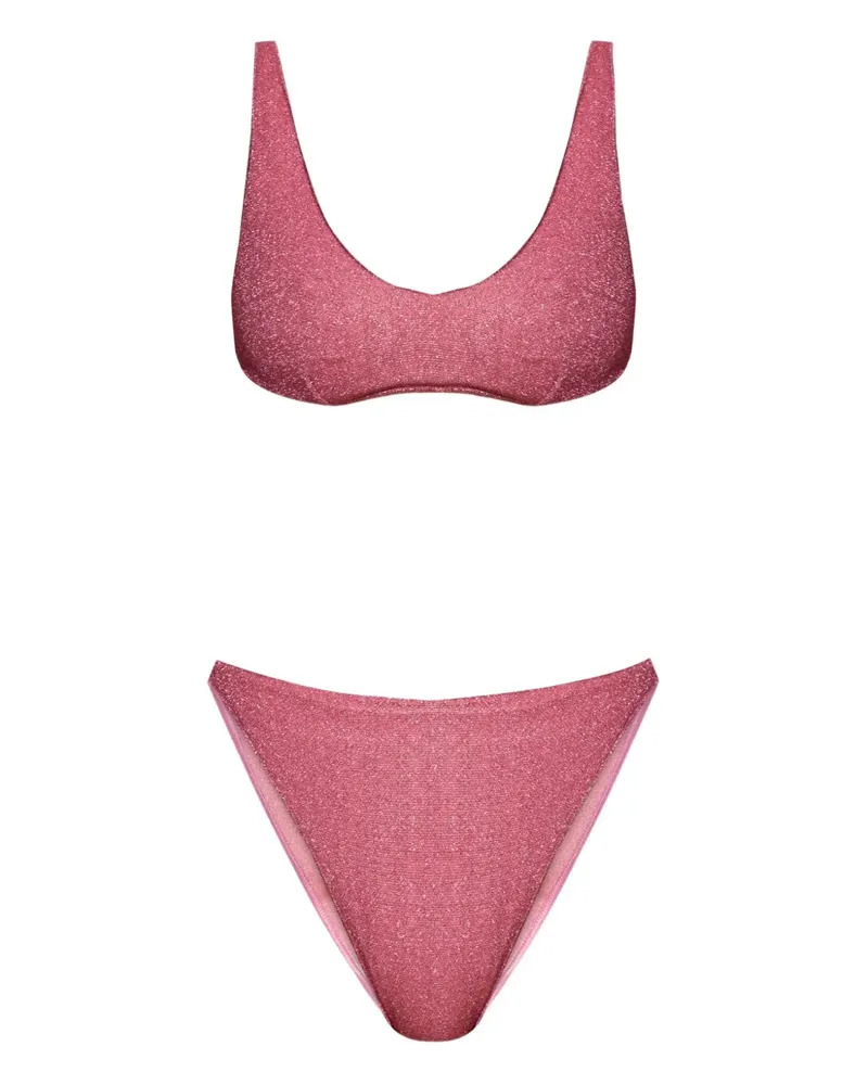 Oséree Bikini mit rundem Ausschnitt - Rosa Rosa