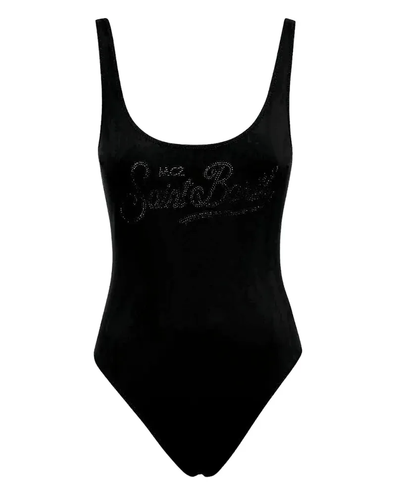 MC2 Saint Barth Badeanzug mit Strass - Schwarz Schwarz