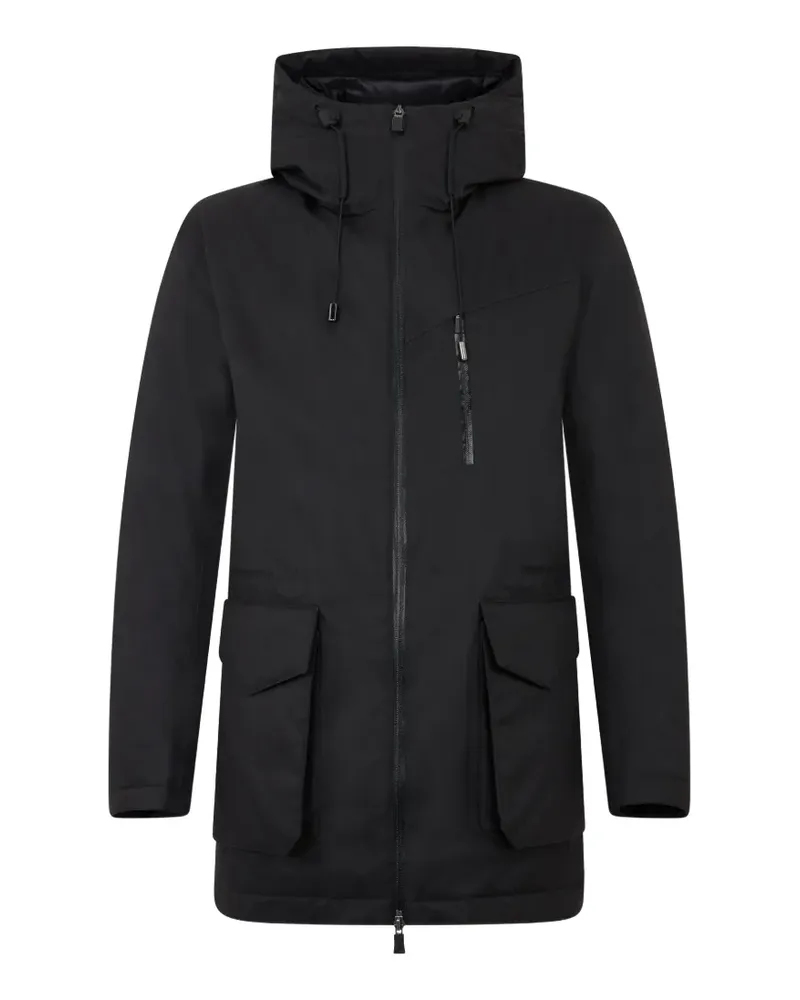 Herno Kapuzenjacke mit Reißverschluss - Schwarz Schwarz