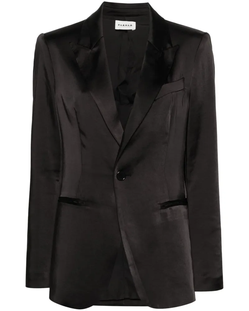 P.A.R.O.S.H. Satinblazer Schwarz