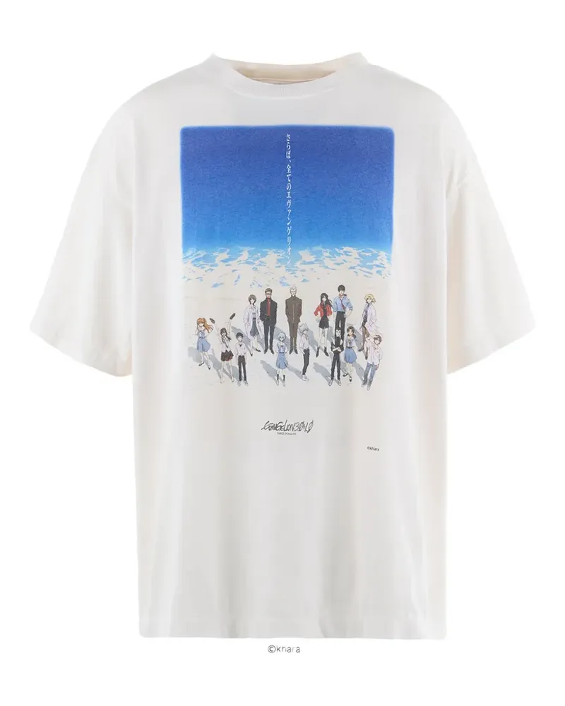 SAINT MXXXXXX Evangelion x Geeks Rule T-Shirt mit Print - Weiß Weiß