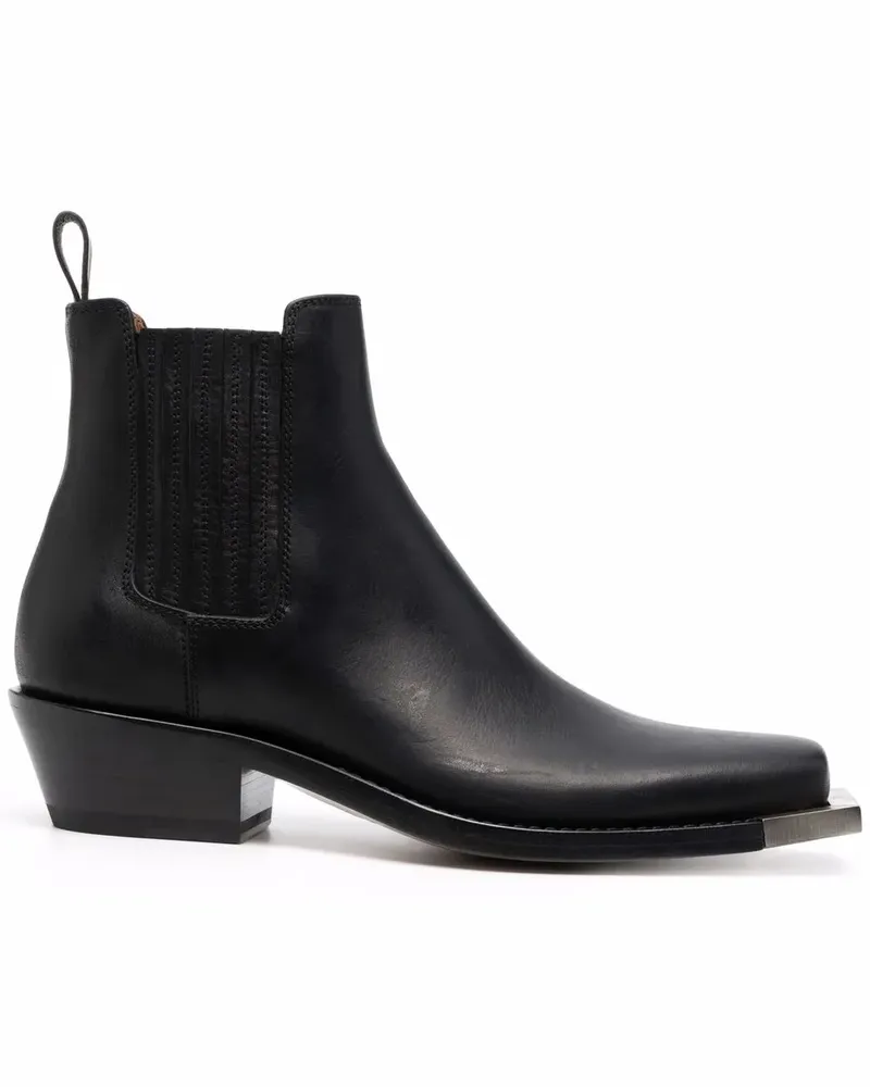 Buttero Chelsea-Boots mit eckiger Kappe - Schwarz Schwarz