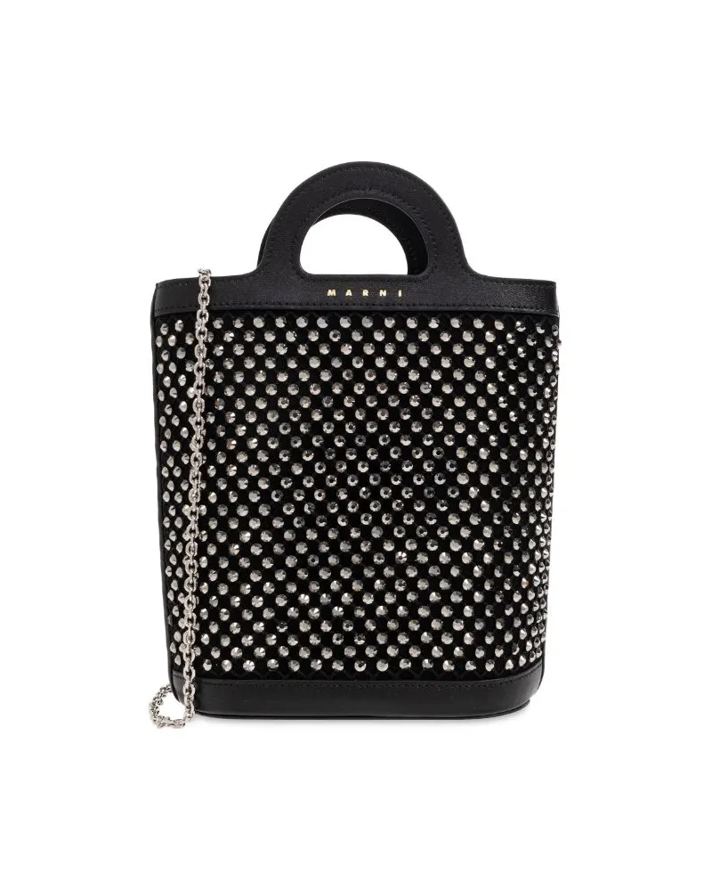 Marni Kristallverzierter Shopper - Schwarz Schwarz