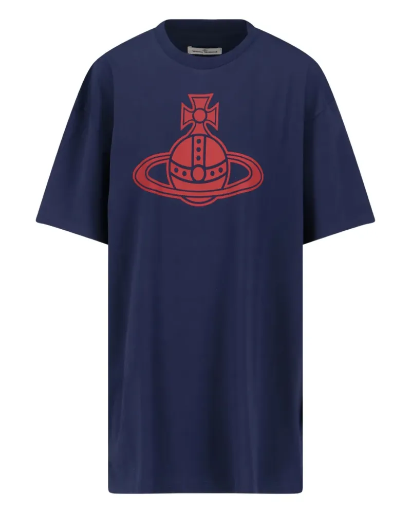 Vivienne Westwood Paris Orb graphic T-shirt - Blau Blau