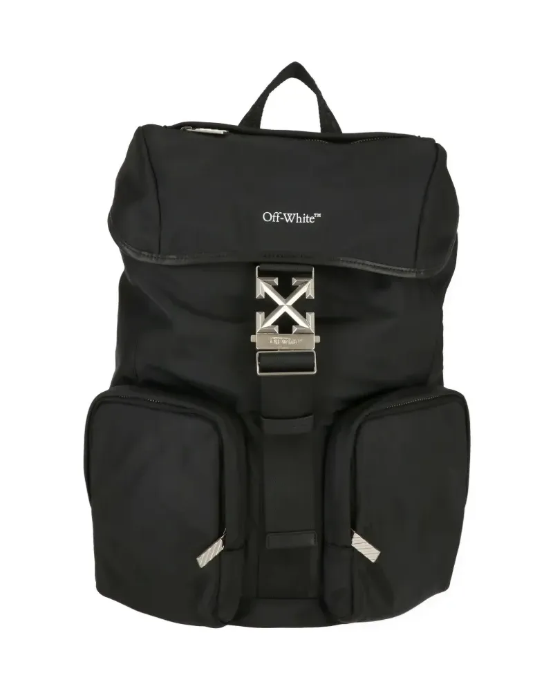 OFF-WHITE logo buckle backpack - Schwarz Schwarz