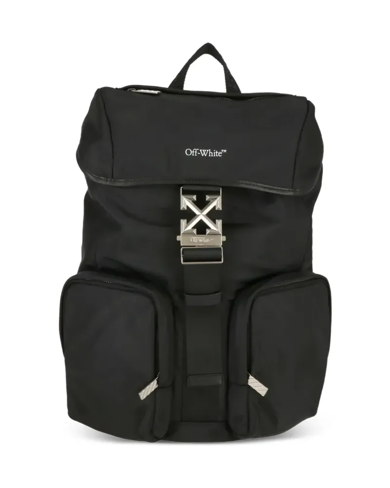 OFF-WHITE logo buckle backpack - Schwarz Schwarz