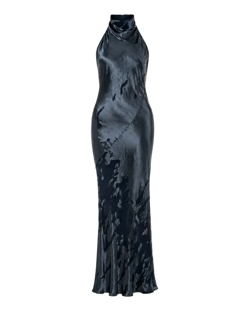 The Sei halterneck bias-cut gown - Blau Blau