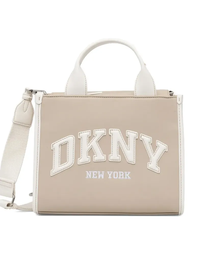 DKNY Hadlee logo-detail top-handle tote bag - Nude Nude