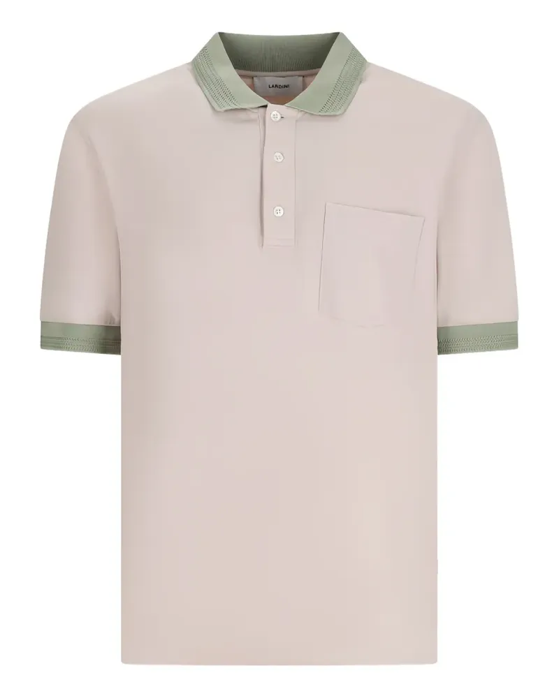 LARDINI contrast-trim chest-pocket polo shirt - Rosa Rosa