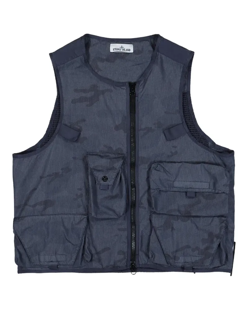 Stone Island Ripstop-TC vest - Blau Blau
