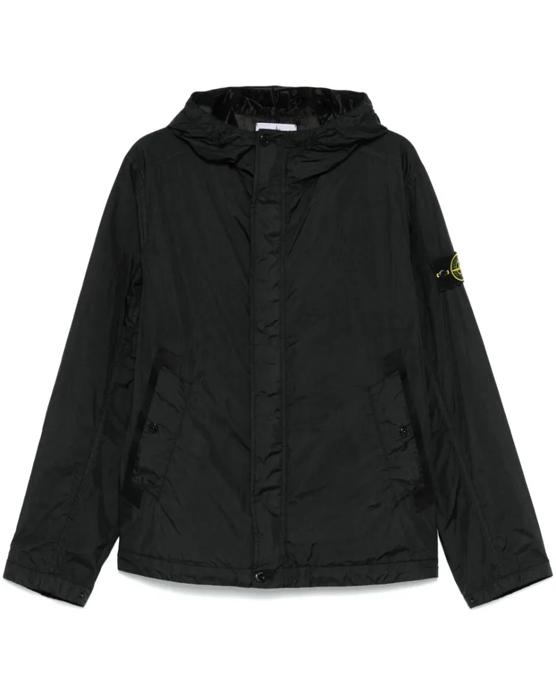 Stone Island Jacke mit Kompass-Patch Schwarz