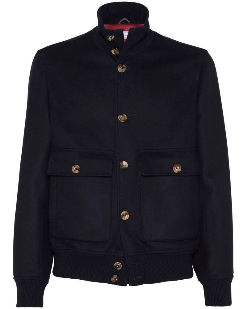 Brunello Cucinelli Jacke mit Stehkragen - Blau Blau