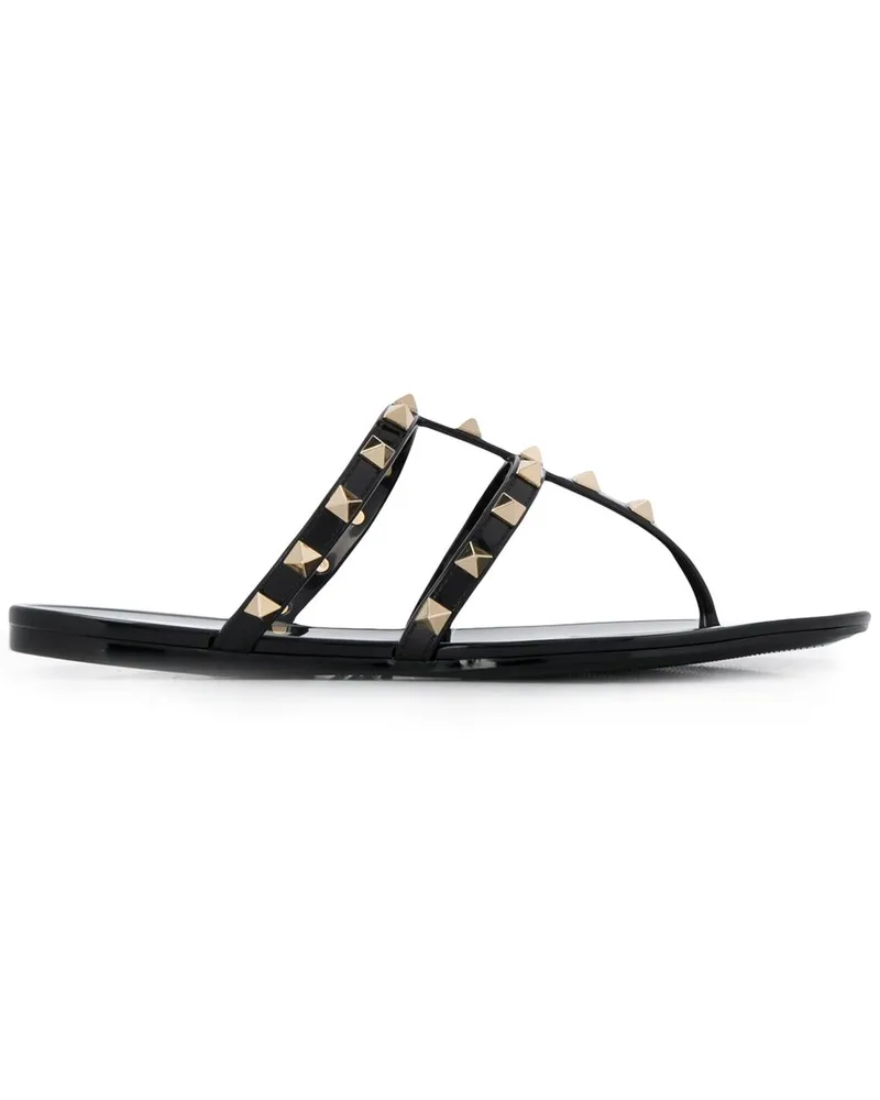 Valentino Garavani Rockstud Pantoletten mit Zehensteg - Schwarz Schwarz